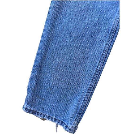 VTG LL Bean Classic Fit Jean 35x29 (32x28) 90s Light Wash Fade Distressed Denim - Picture 14 of 15